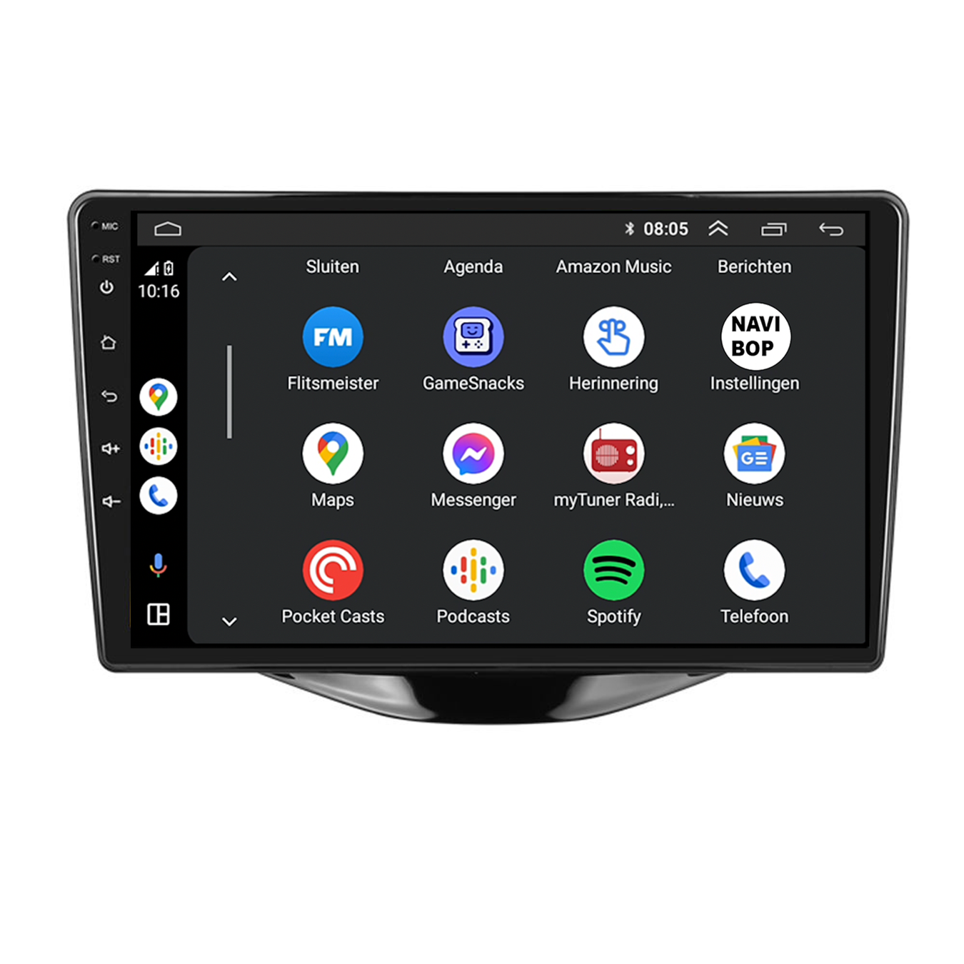 Citroen C1 | Autoradio | CarPlay & Android Auto | Android 15.0 | 2014 t/m 2024