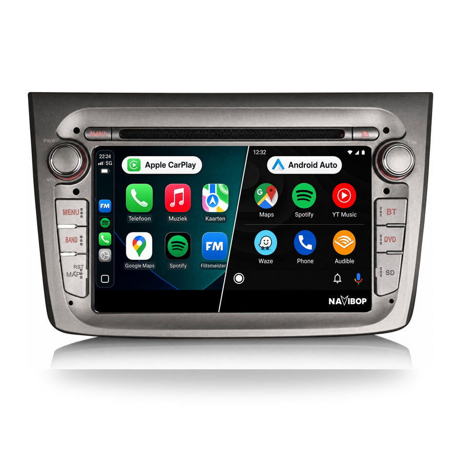 Alfa Romeo Mito | Autoradio | Draadloos CarPlay & Android Auto | Android 15 | 2008 t/m 2016