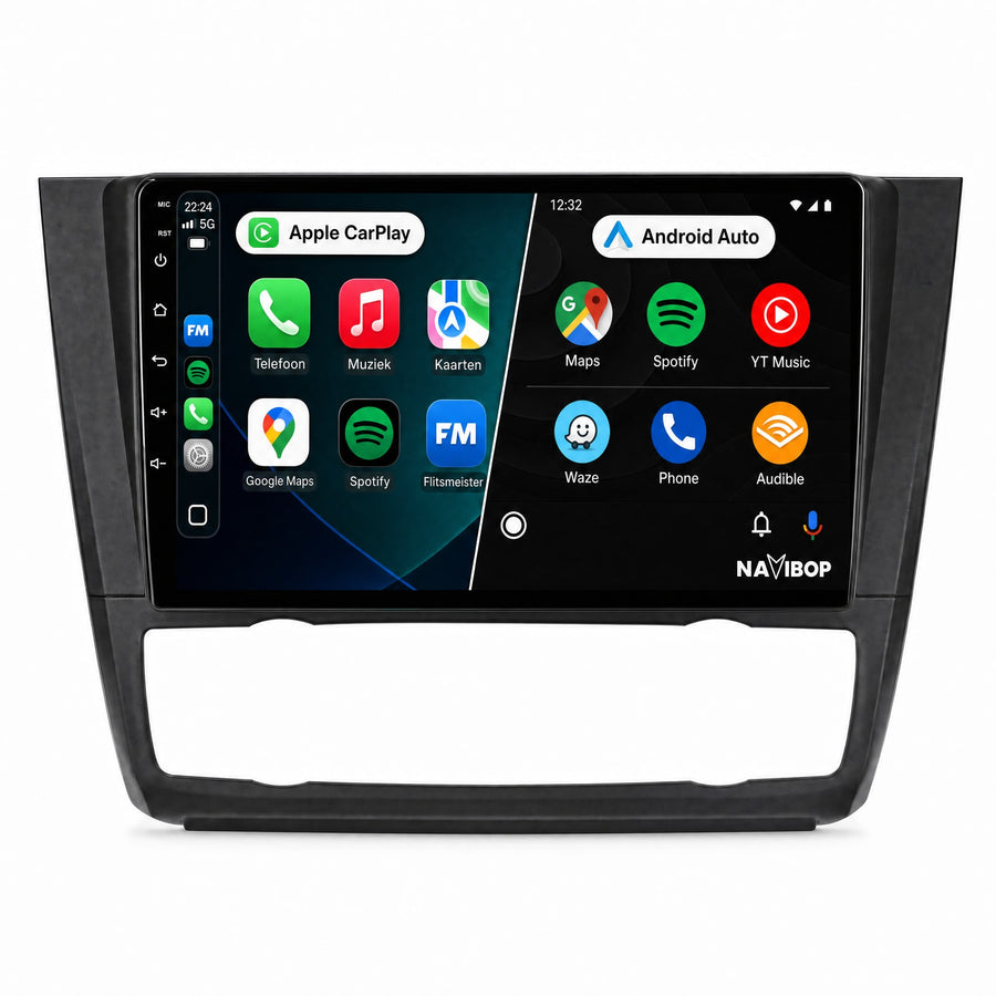 BMW 1-serie Versie 3 | Autoradio | Draadloos CarPlay & Android Auto | Android 15 | 2005 t/m 2013