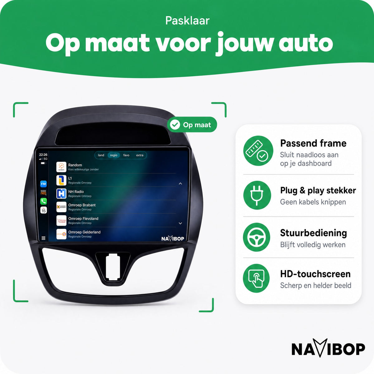 Chevrolet Spark | Autoradio | Draadloos CarPlay & Android Auto | Android 15 | 2015 t/m 2018