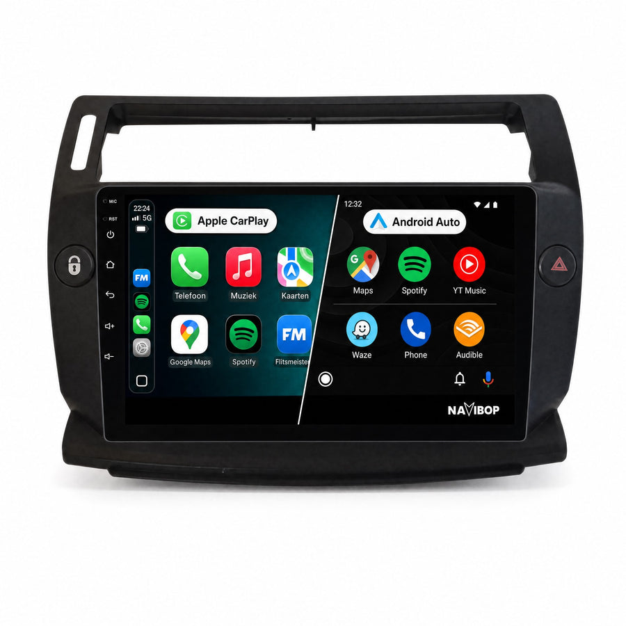 Citroën C4 | Autoradio | Draadloos CarPlay & Android Auto | Android 15 | 2004 t/m 2013