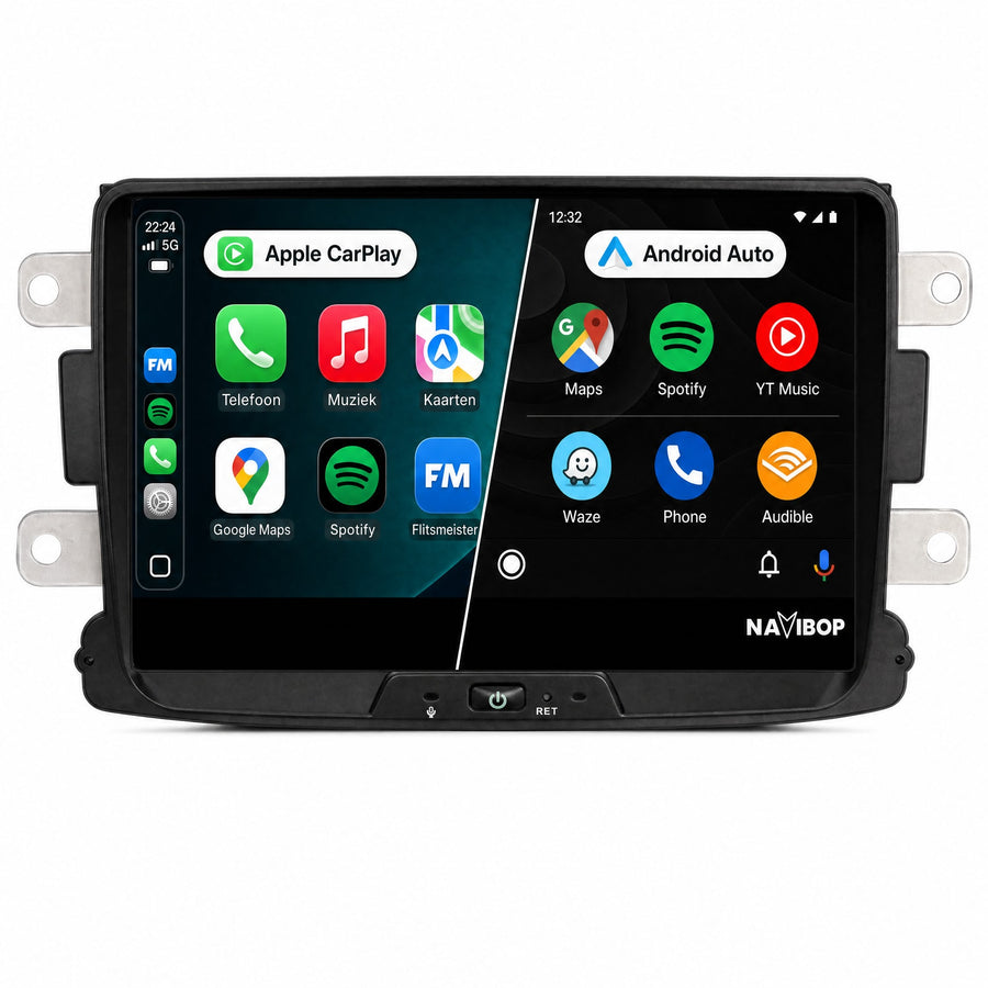 Dacia Logan Dokker Sandero | Autoradio | Draadloos CarPlay & Android Auto | Android 15