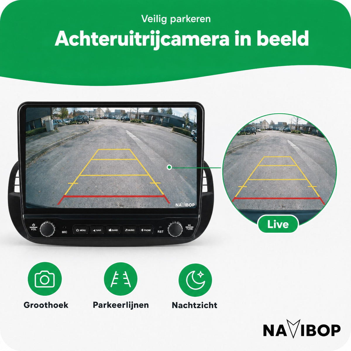Fiat 500 | Autoradio | Draadloos CarPlay & Android Auto | Android 15 | 2007 t/m 2015