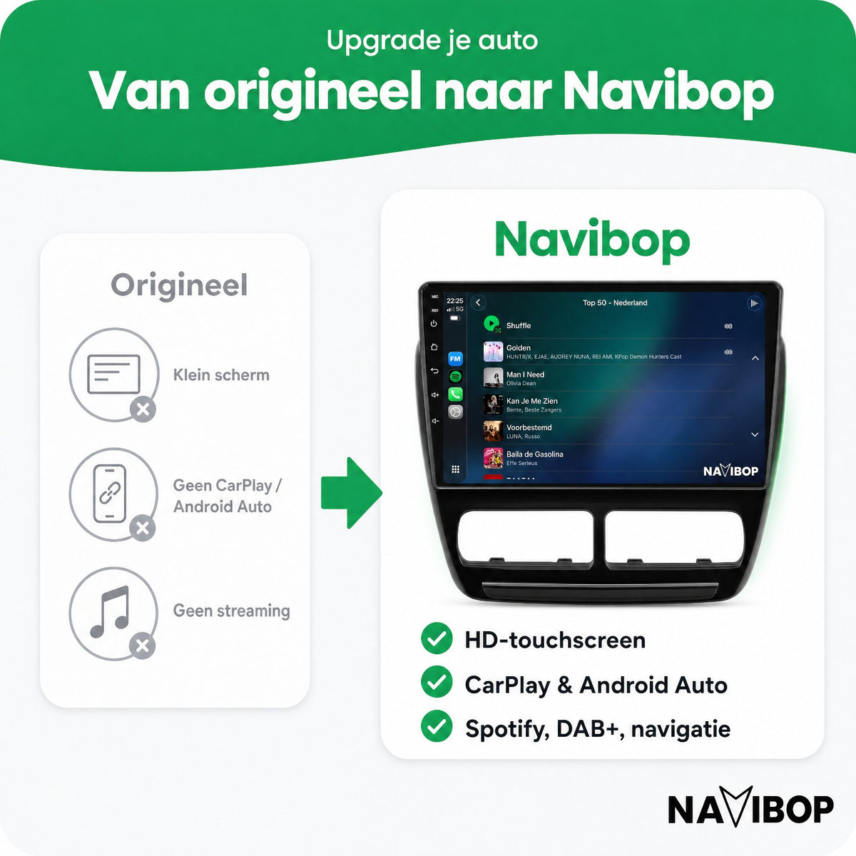 Fiat Doblo | Autoradio | Draadloos CarPlay & Android Auto | Android 15