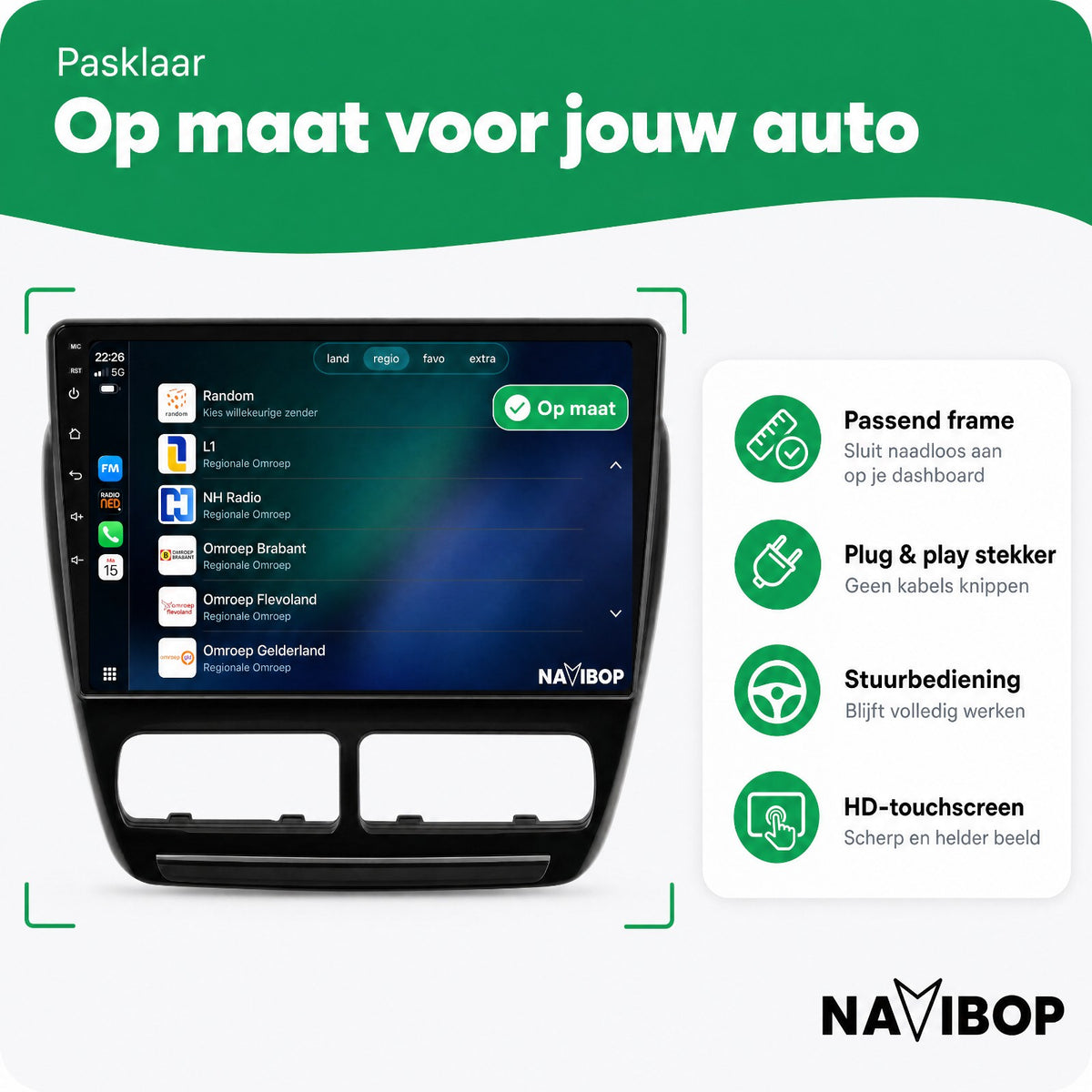 Fiat Doblo | Autoradio | Draadloos CarPlay & Android Auto | Android 15