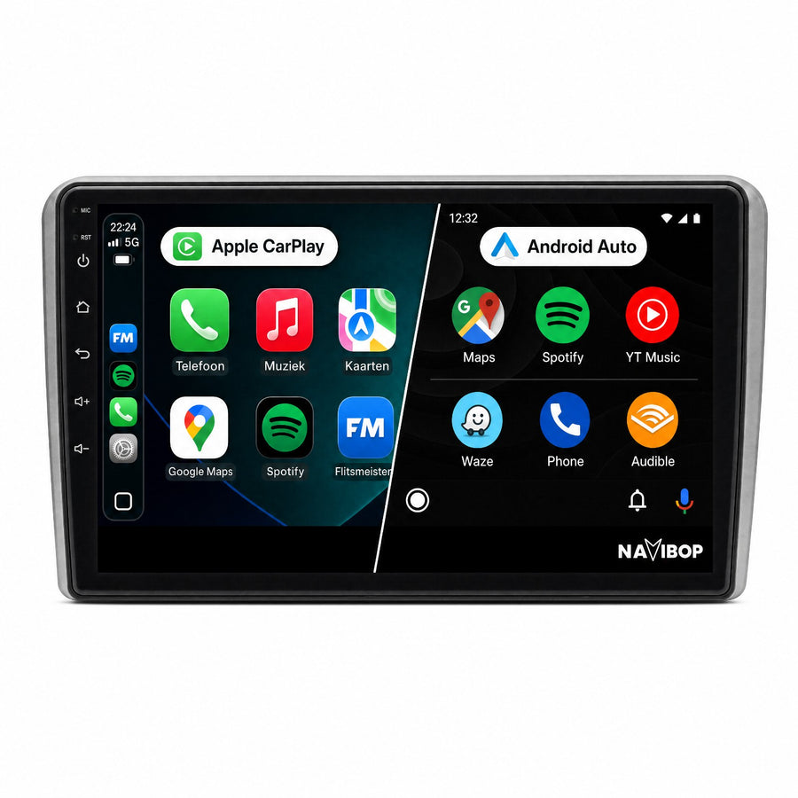 Fiat Panda | Autoradio | Draadloos CarPlay & Android Auto | Android 15 | 2003 t/m 2012