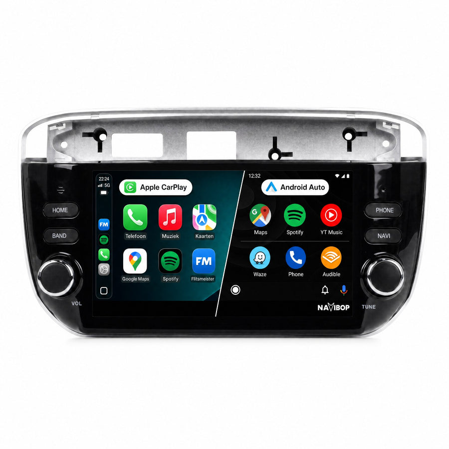 Fiat Punto Evo | Autoradio | Draadloos CarPlay & Android Auto | Android 15 | 2010 t/m 2015