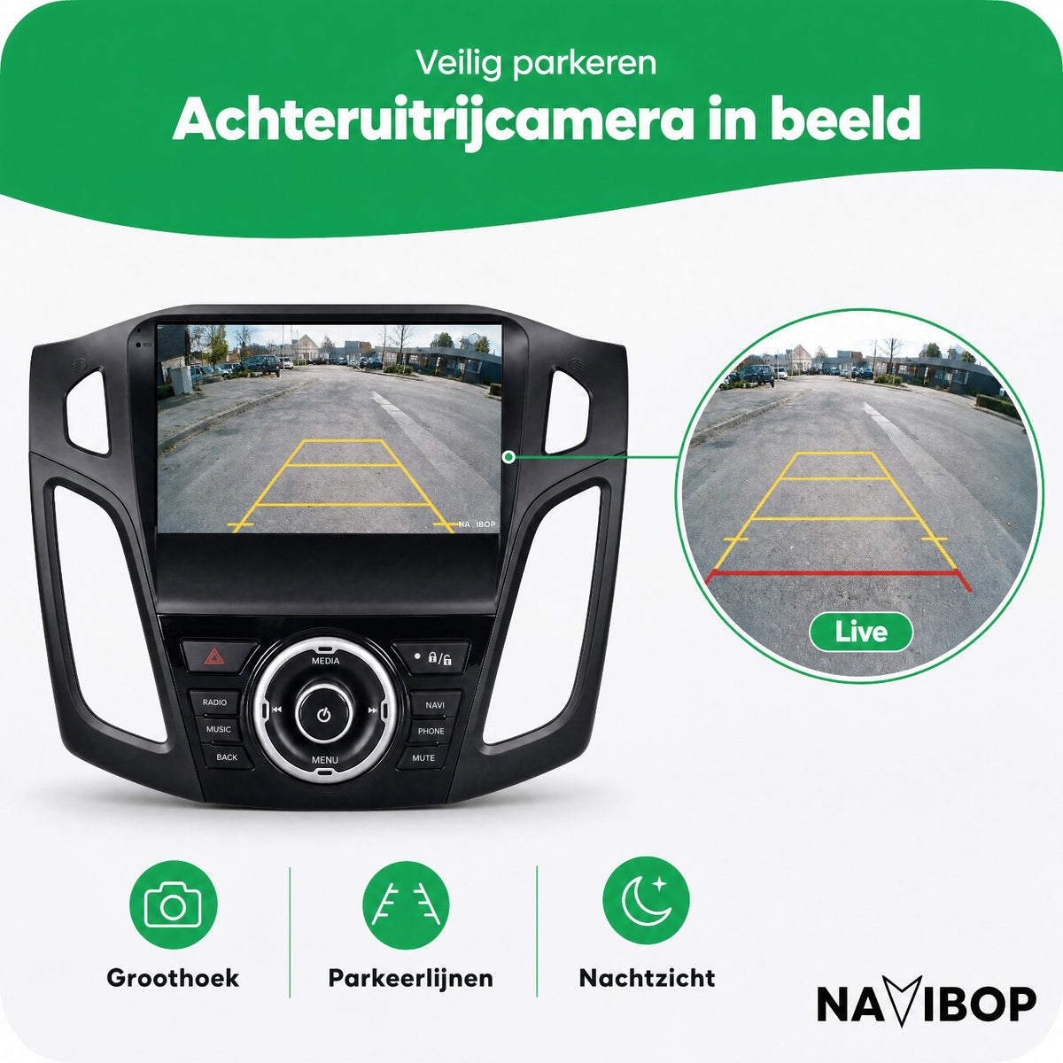 Ford Focus | Autoradio | Draadloos CarPlay & Android Auto | Android 15 | 2011 t/m 2015