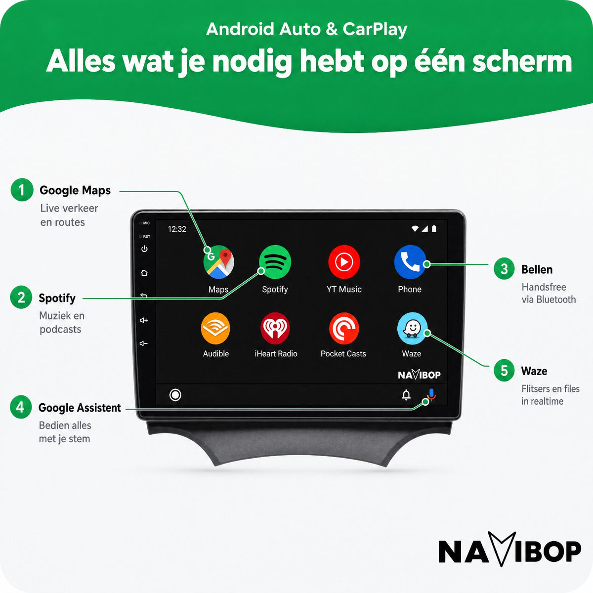 Ford Ka | Autoradio | Draadloos CarPlay & Android Auto | Android 15 | 2000 t/m 2020