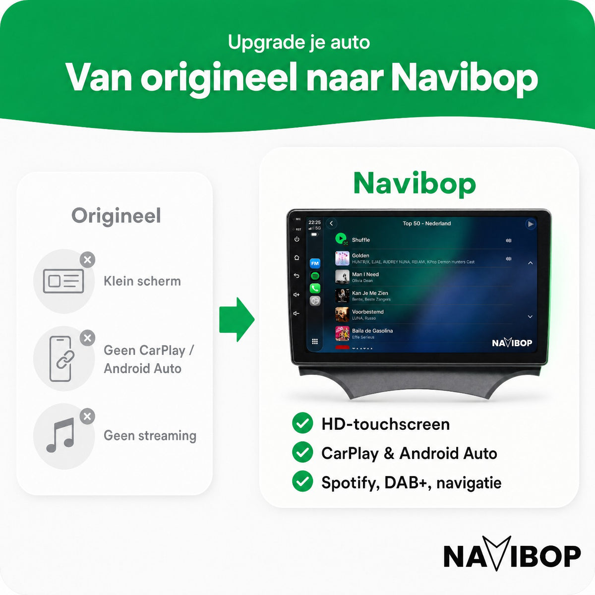 Ford Ka | Autoradio | Draadloos CarPlay & Android Auto | Android 15 | 2000 t/m 2020
