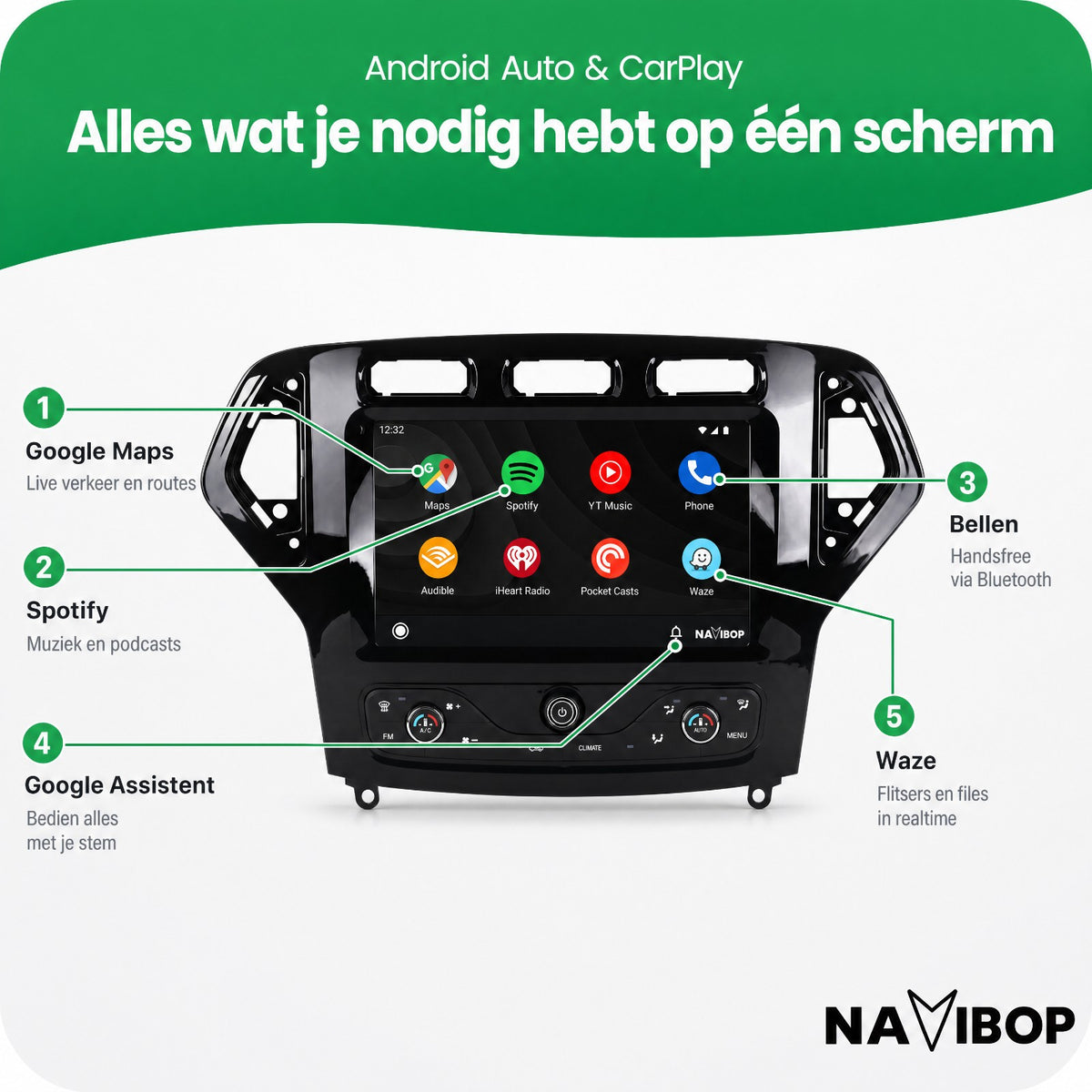 Ford Mondeo FRme | Autoradio | Draadloos CarPlay & Android Auto | Android 15