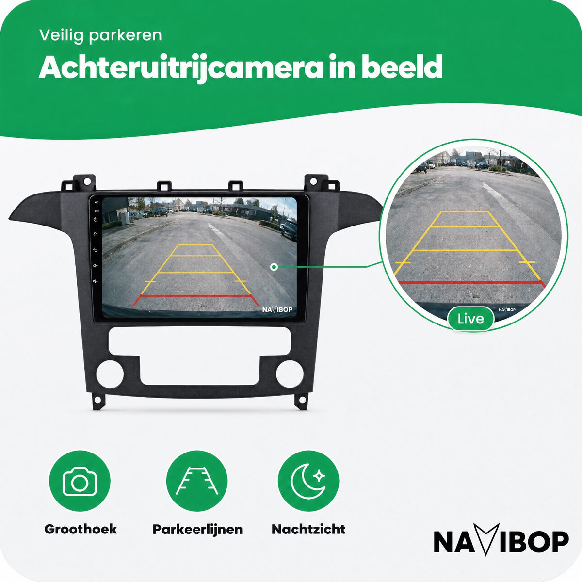 Ford S-max (Automatische airco) | Autoradio | Draadloos CarPlay & Android Auto | Android 15 | 2006 t/m 2015