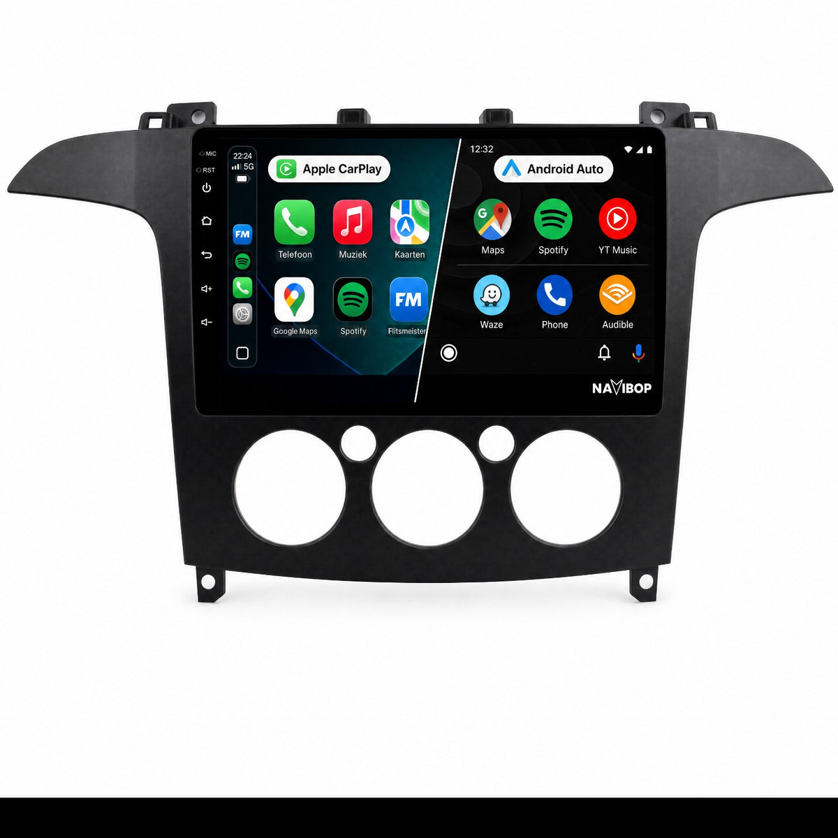 Ford S-max (manuele airco) | Autoradio | Draadloos CarPlay & Android Auto | Android 15 | 2006 t/m 2015