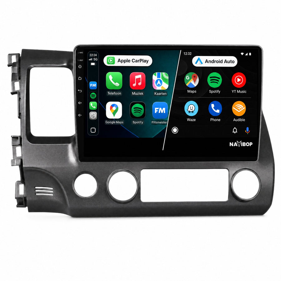 Honda Civic | Autoradio | Draadloos CarPlay & Android Auto | Android 15 | 2005 t/m 2012