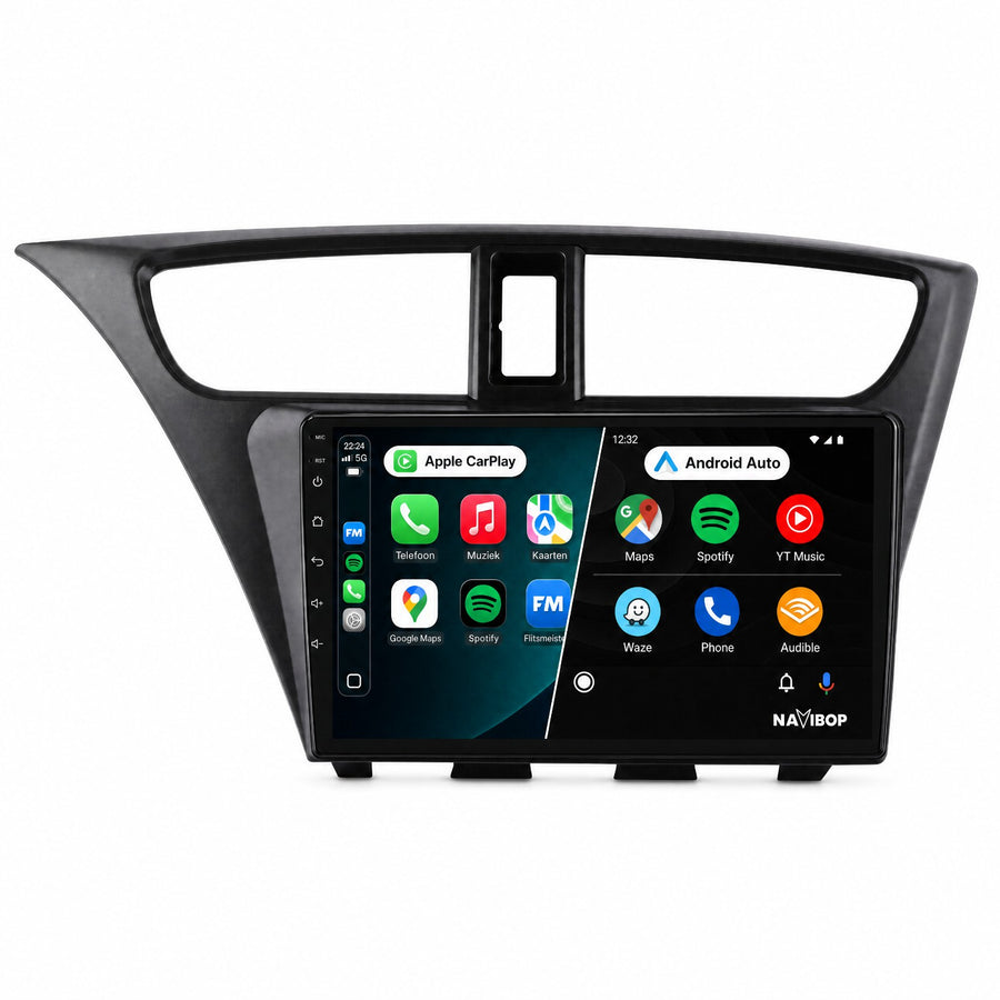 Honda Civic | Autoradio | Draadloos CarPlay & Android Auto | Android 15 | 2012 t/m 2016