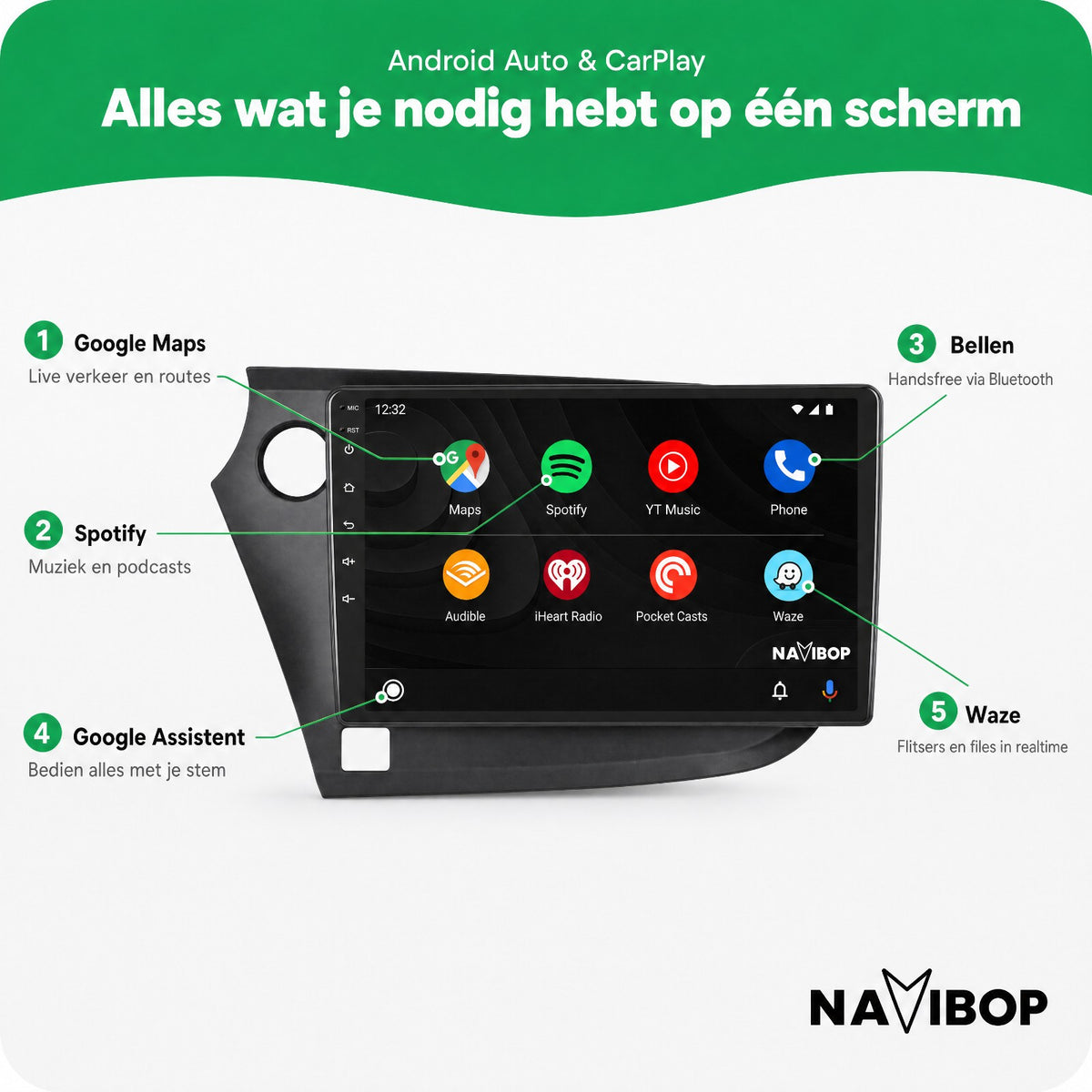 Honda Insight | Autoradio | Draadloos CarPlay & Android Auto | Android 15