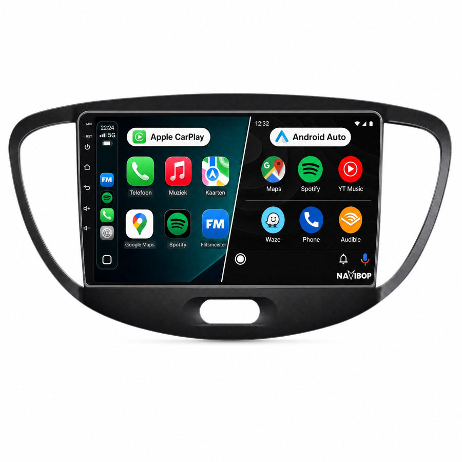 Hyundai I10 | Autoradio | Draadloos CarPlay & Android Auto | Android 15 | 2007 t/m 2013