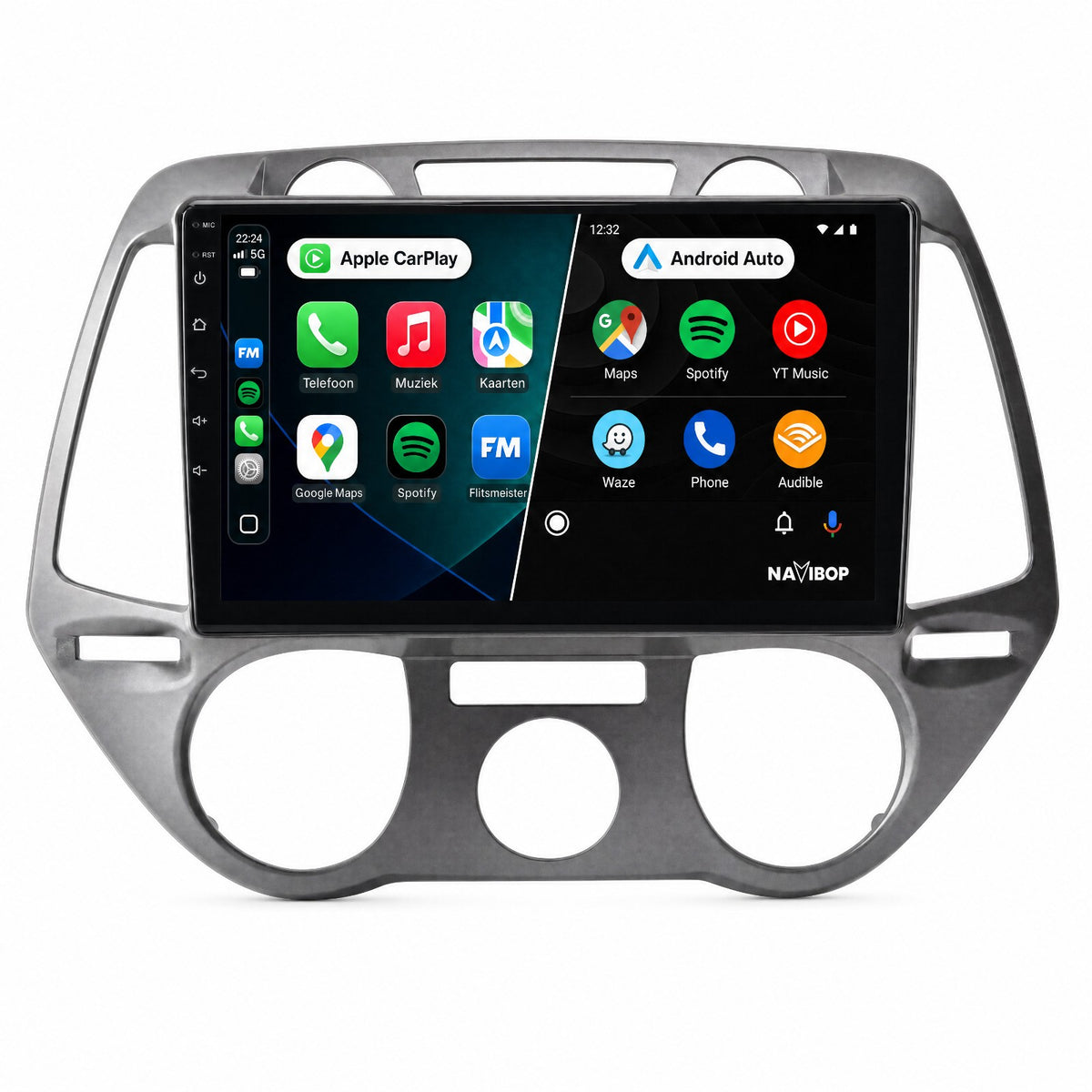 Hyundai I20 | Autoradio | Draadloos CarPlay & Android Auto | Android 15 | 2008 t/m 2014