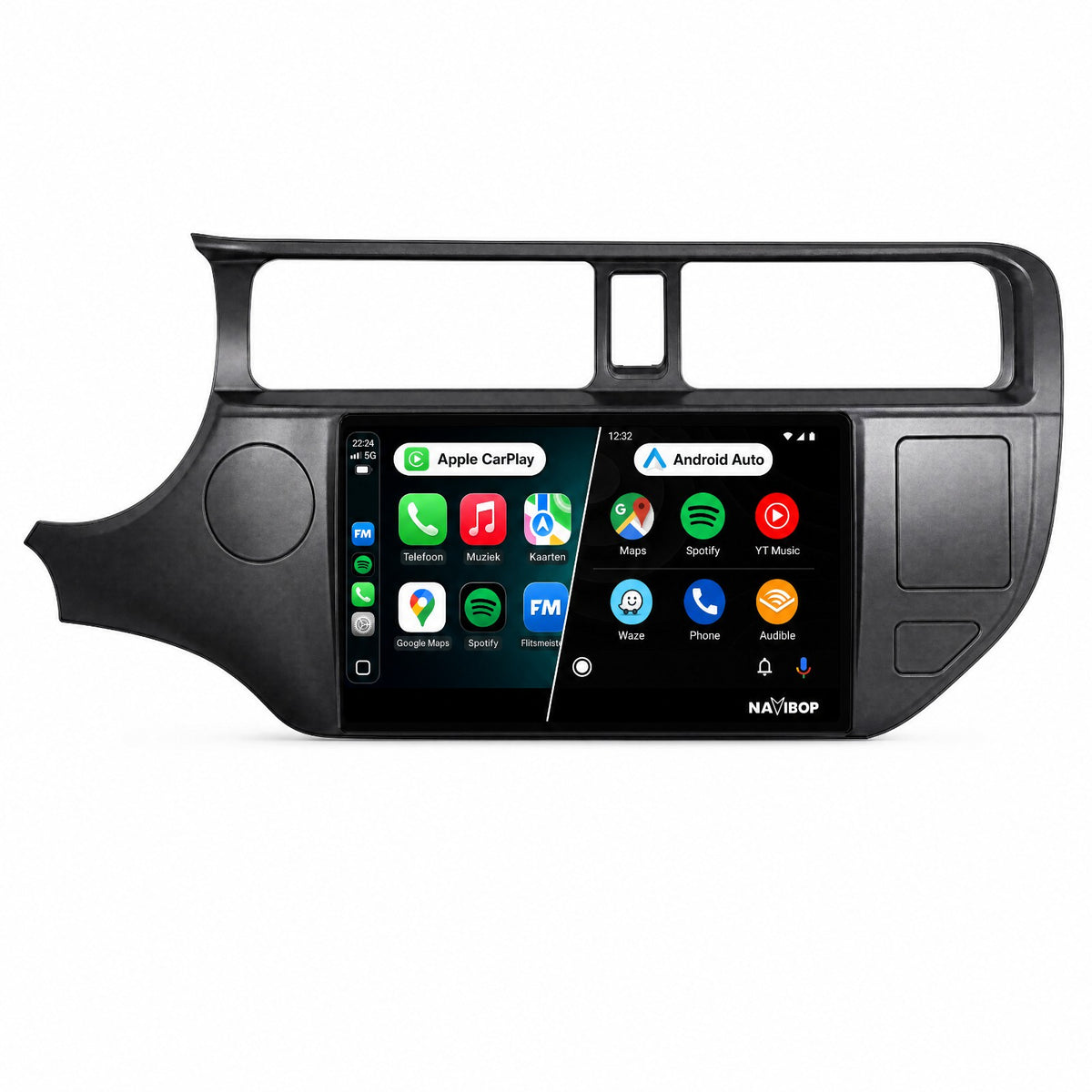 Kia Rio (met gevarenlicht) | Autoradio | Draadloos CarPlay & Android Auto | Android 15 | 2011 t/m 2015