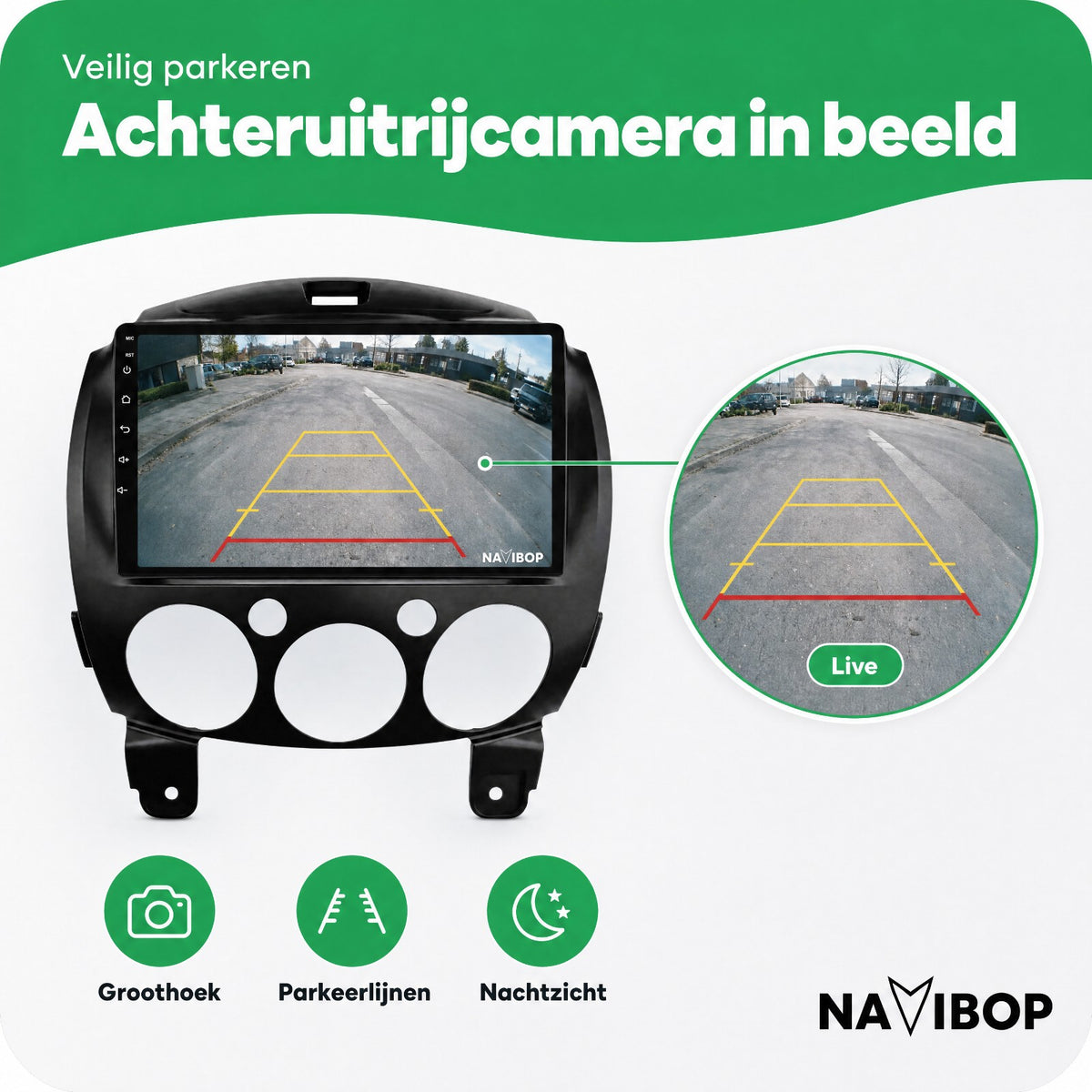Mazda 2 | Autoradio | Draadloos CarPlay & Android Auto | Android 15 | 2007 t/m 2014