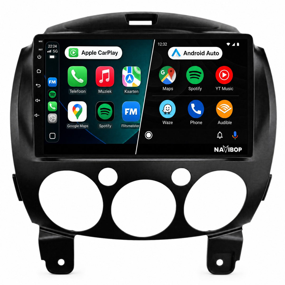 Mazda 2 | Autoradio | Draadloos CarPlay & Android Auto | Android 15 | 2007 t/m 2014