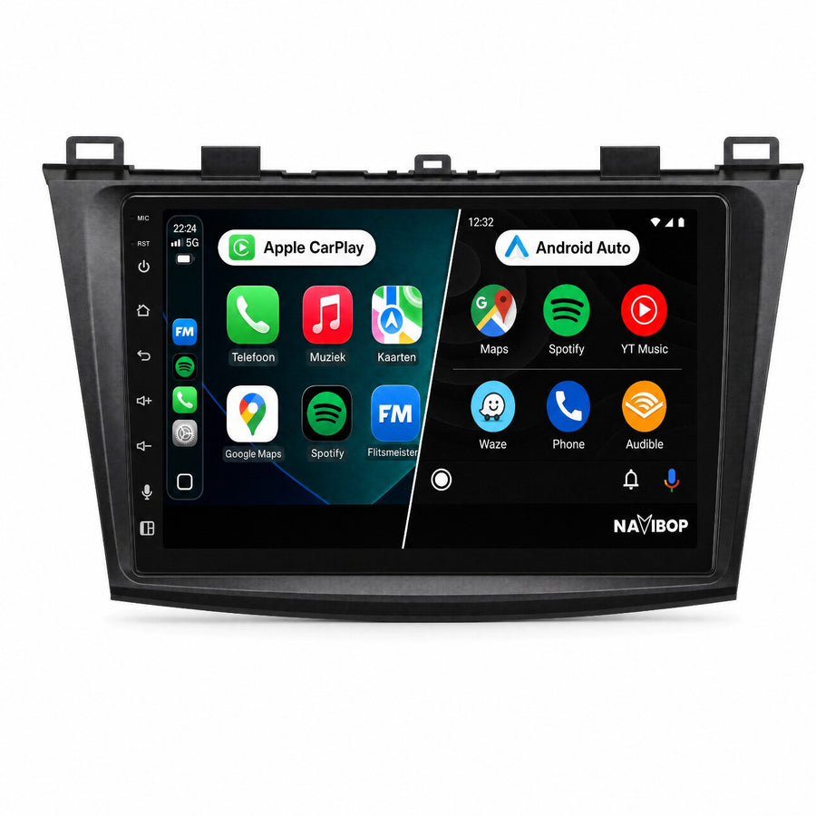 Mazda 3 | Autoradio | Draadloos CarPlay & Android Auto | Android 15 | 2009 t/m 2013
