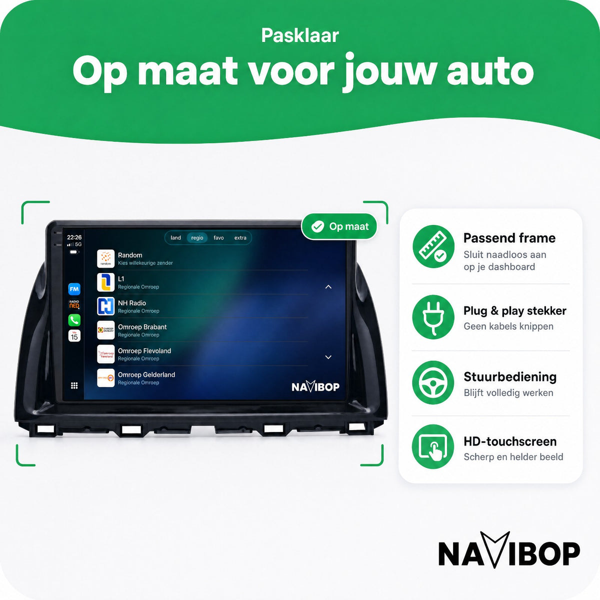 Mazda CX-5 | Autoradio | Draadloos CarPlay & Android Auto | Android 15 | 2011 t/m 2016