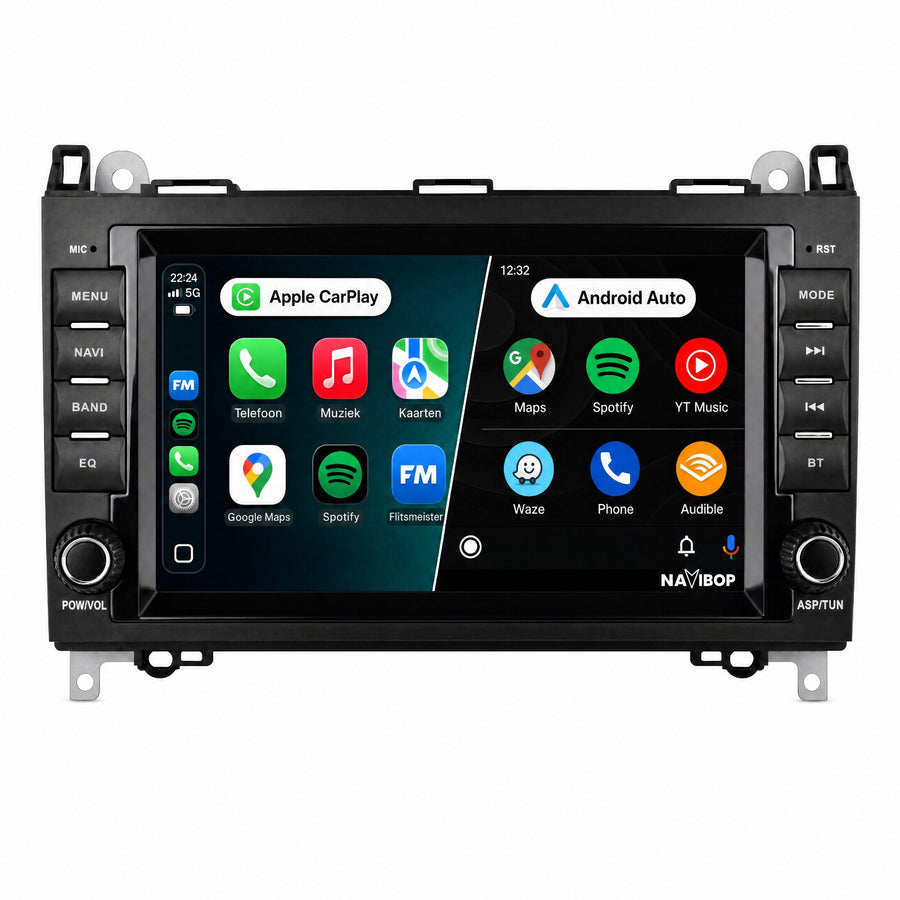 Mercedes A-klasse B-klasse V-klasse | Autoradio | Draadloos CarPlay & Android Auto | Android 15