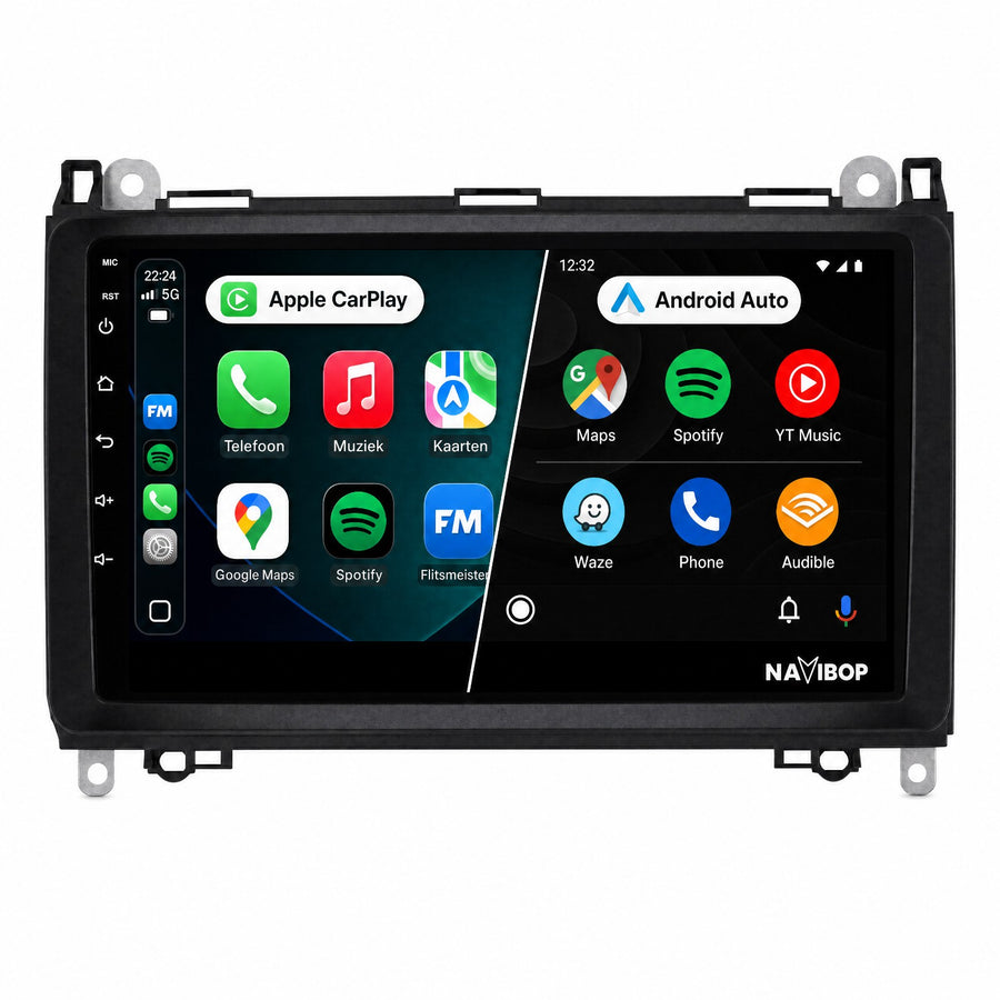 Mercedes A-klasse C-klasse CLK-klasse | Autoradio | Draadloos CarPlay & Android Auto | Android 15