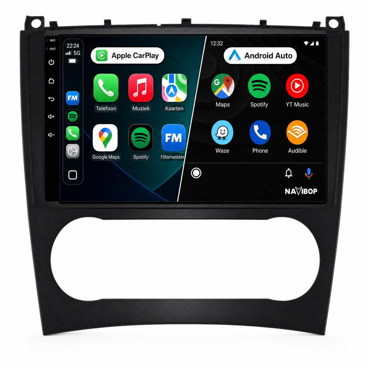 Mercedes CLK-klasse CLC-klasse | Autoradio | Draadloos CarPlay & Android Auto | Android 15 | 2005 t/m 2011
