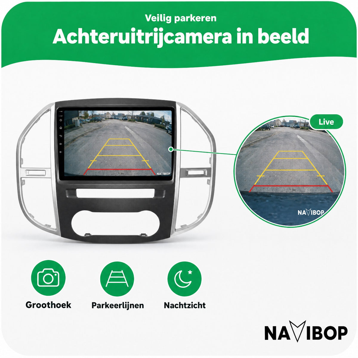 Mercedes Vito Versie 1 | Autoradio | Draadloos CarPlay & Android Auto | Android 15 | 2014 t/m 2022