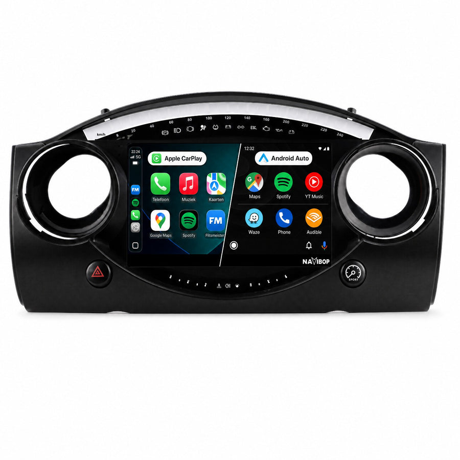 MINI Cooper R53 R52 R50 | Autoradio | Draadloos CarPlay & Android Auto | Android 15 | 2000 t/m 2007