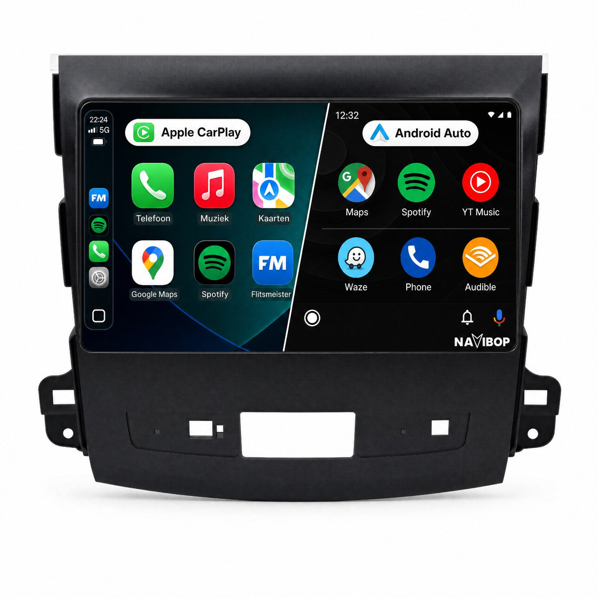 Mitsubishi Outlander | Autoradio | Draadloos CarPlay & Android Auto | Android 15 | 2005 t/m 2012