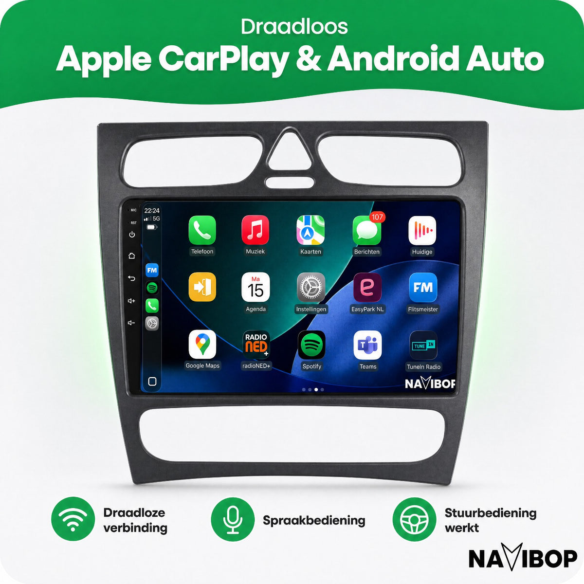 Mercedes clk klasse | Autoradio | Draadloos CarPlay & Android Auto | Android 15