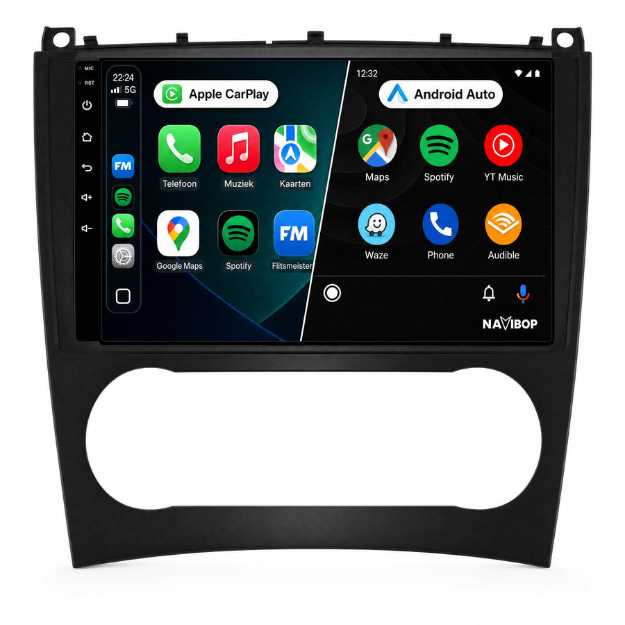Mercedes w219 C-klasse CLC-klasse CLK-klasse | Autoradio | Draadloos CarPlay & Android Auto | Android 15 | 2005 t/m 2011