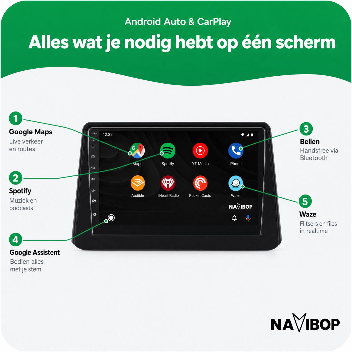 Opel Mokka | Autoradio | Draadloos CarPlay & Android Auto | Android 15 | 2012 t/m 2016