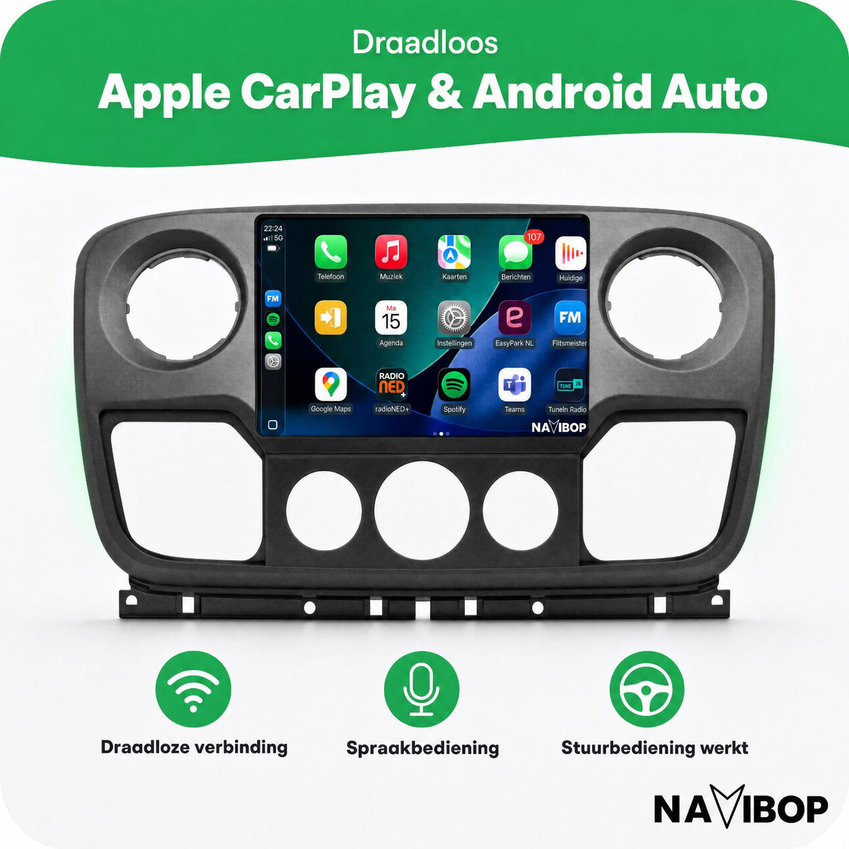 Opel nissan NV400 | Autoradio | Draadloos CarPlay & Android Auto | Android 15
