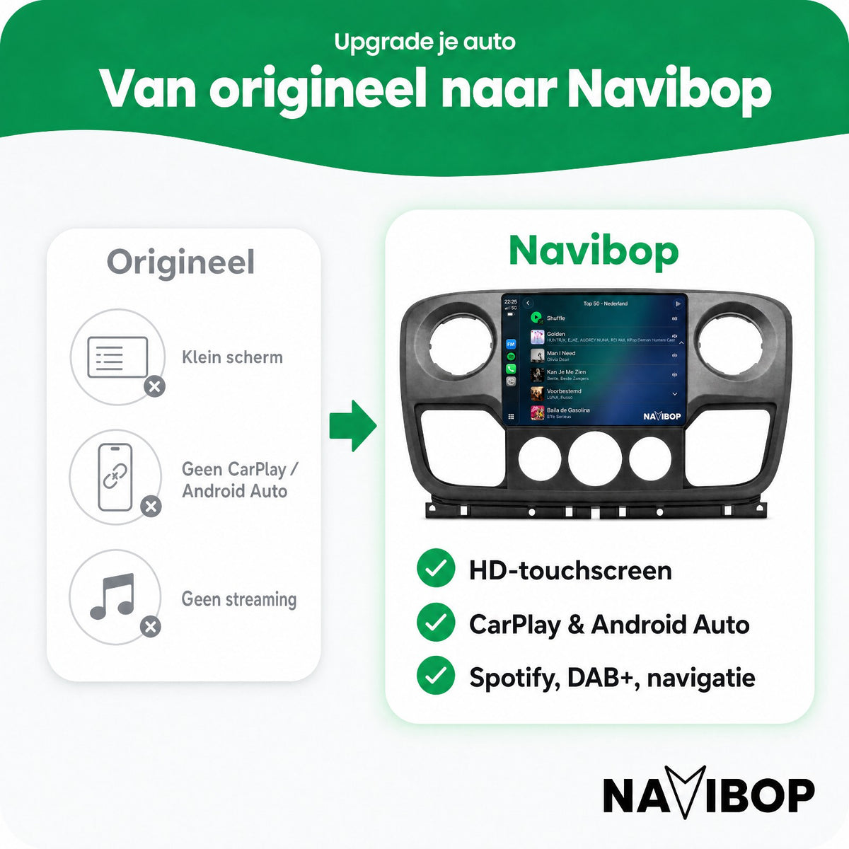 Opel nissan NV400 | Autoradio | Draadloos CarPlay & Android Auto | Android 15