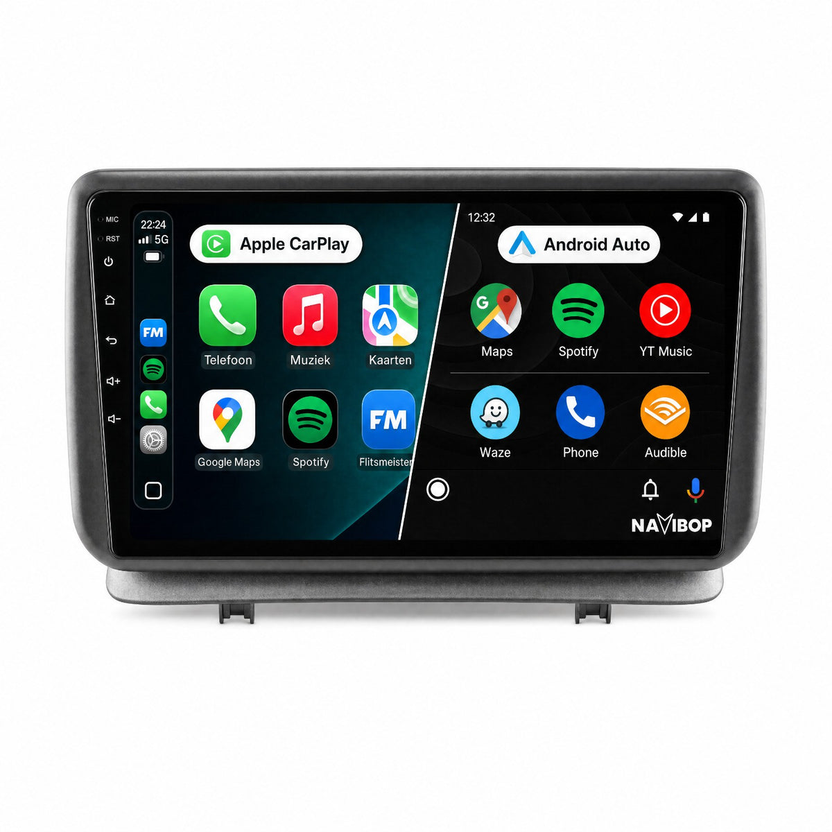 Renault Clio | Autoradio | Draadloos CarPlay & Android Auto | Android 15 | 2005 t/m 2012