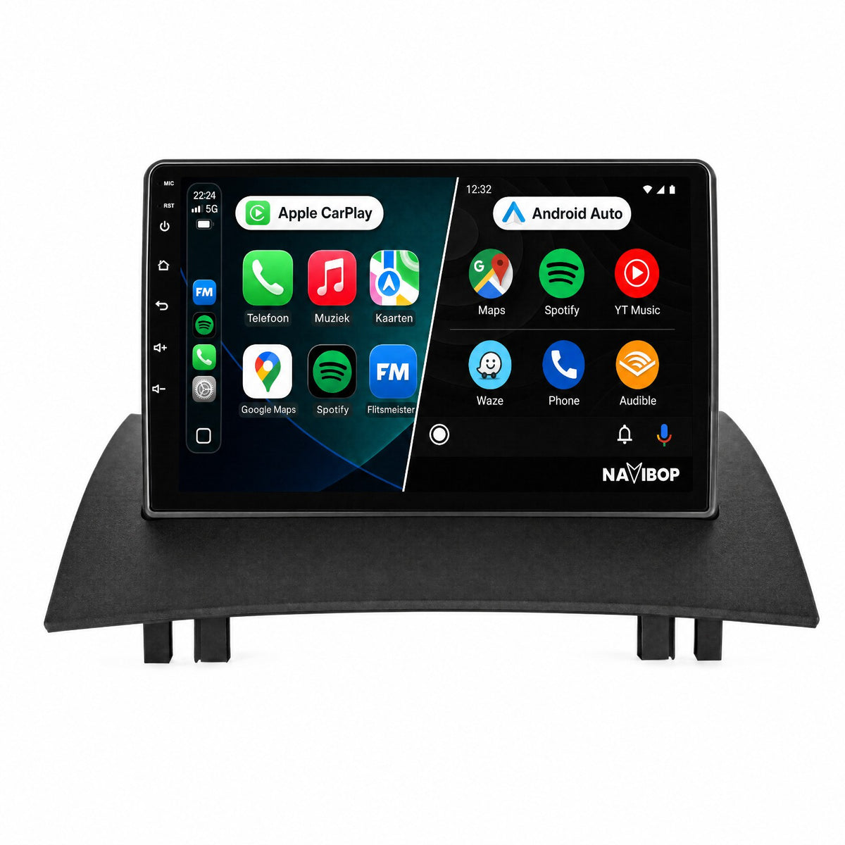 Renault Megane 2 | Autoradio | Draadloos CarPlay & Android Auto | Android 15 | 2003 t/m 2009