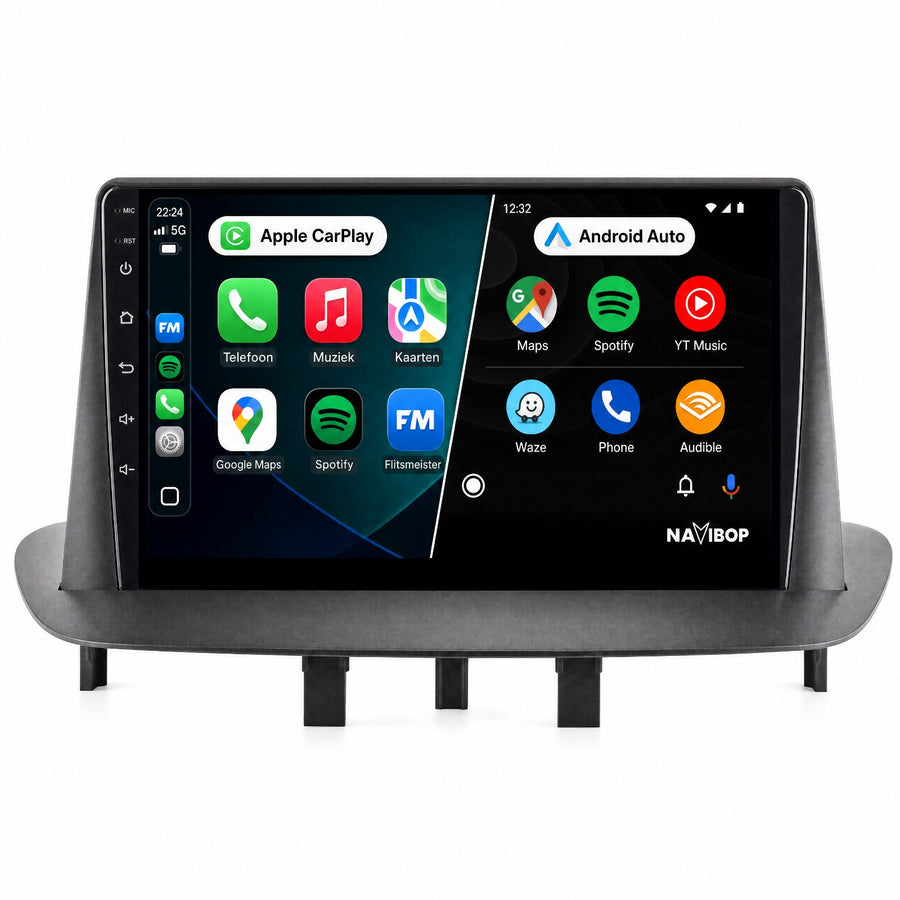 Renault Megane 3 | Autoradio | Draadloos CarPlay & Android Auto | Android 15 | 2008 t/m 2015