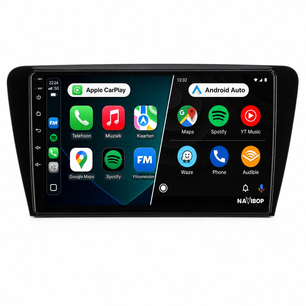 Škoda Octavia | Autoradio | Draadloos CarPlay & Android Auto | Android 15 | 2012 t/m 2019