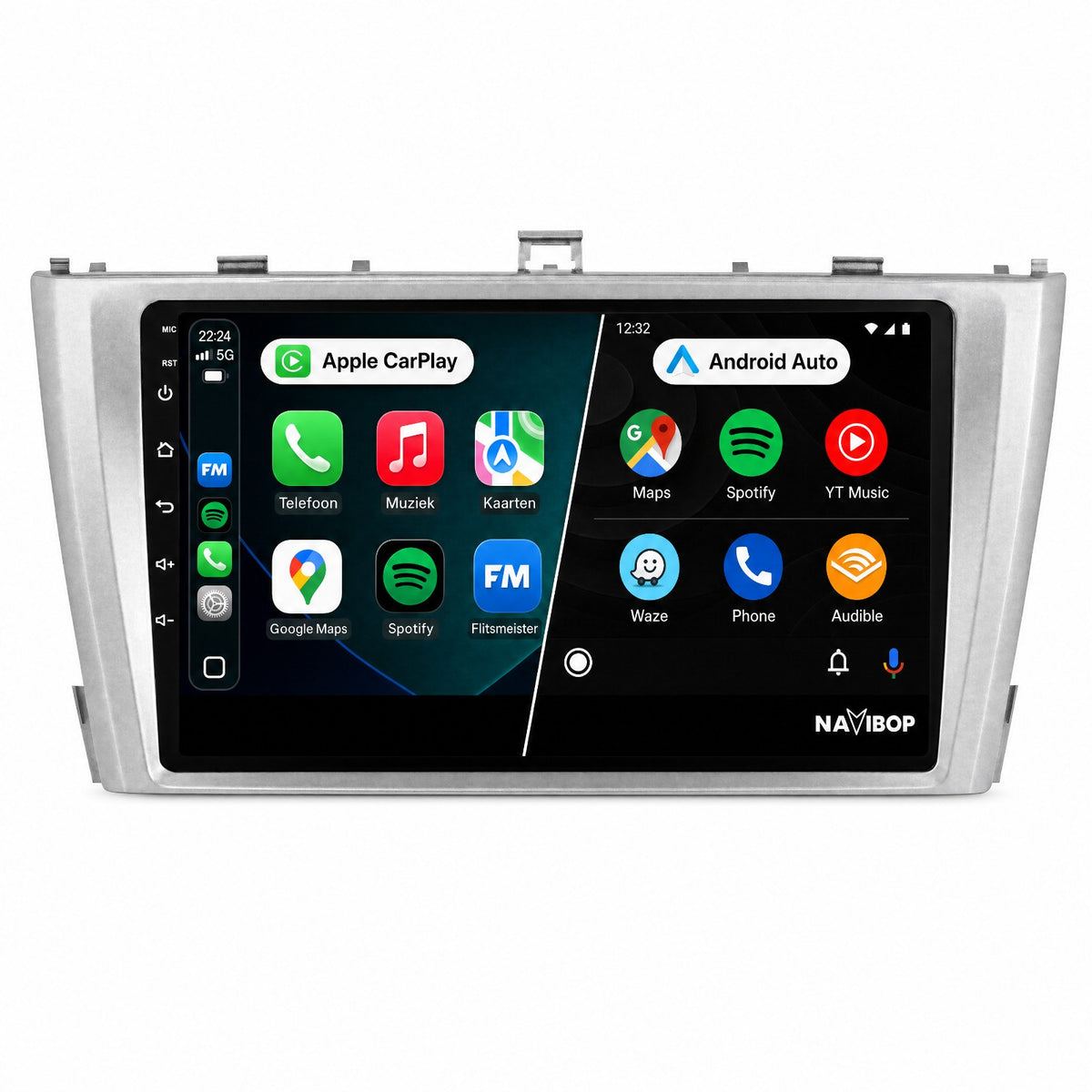Toyota Avensis Zilver | Autoradio | Draadloos CarPlay & Android Auto | Android 15 | 2008 t/m 2015