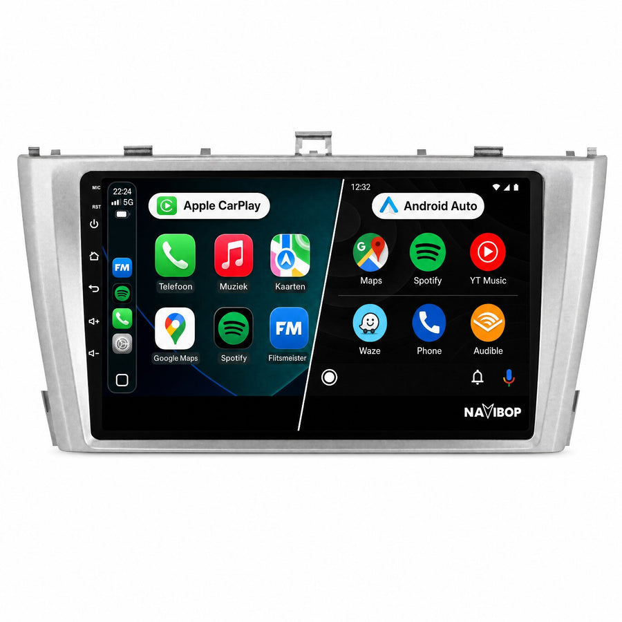 Toyota Avensis Zilver | Autoradio | Draadloos CarPlay & Android Auto | Android 15 | 2008 t/m 2015