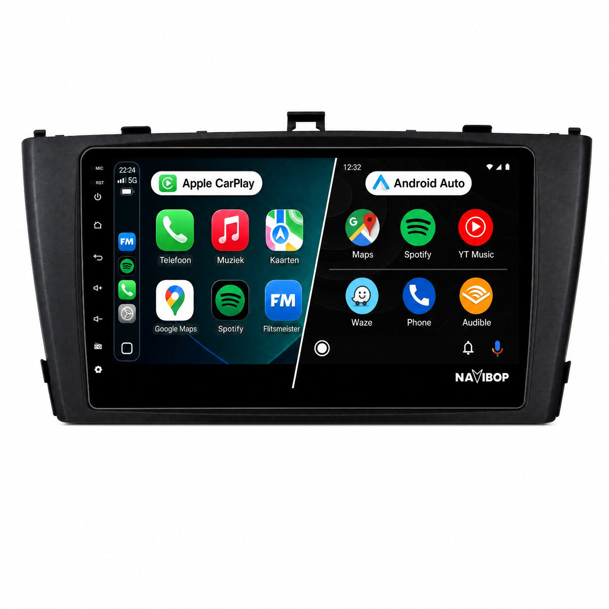 Toyota Avensis Zwart | Autoradio | Draadloos CarPlay & Android Auto | Android 15 | 2009 t/m 2017