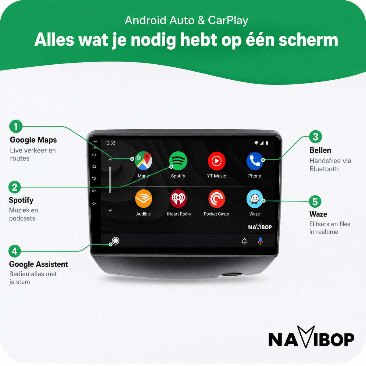 Toyota Yaris | Autoradio | Draadloos CarPlay & Android Auto | Android 15 | 1995 t/m 2003