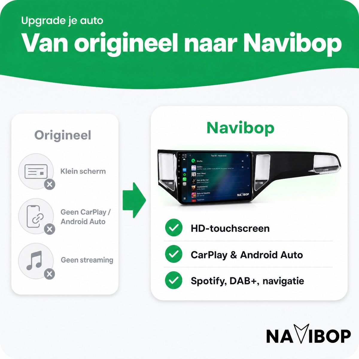 Volkswagen Golf Sportsvan | Autoradio | Draadloos CarPlay & Android Auto | Android 15 | 2015 t/m 2020