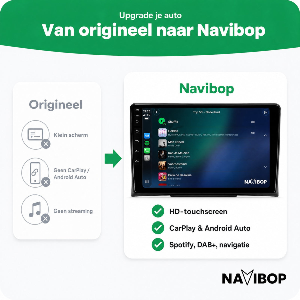 Volkswagen Multivan T5 | Autoradio | Draadloos CarPlay & Android Auto | Android 15 | 2004 t/m 2015