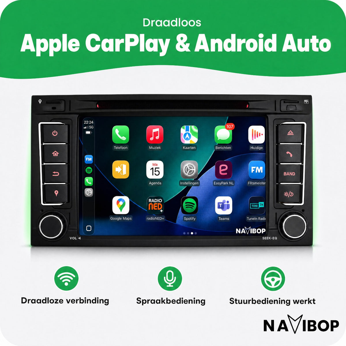 Volkswagen multivan t5 | Autoradio | Draadloos CarPlay & Android Auto | Android 15