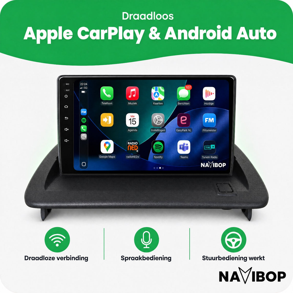 Volvo C30 S40 V50 C70 | Autoradio | Draadloos CarPlay & Android Auto | Android 15 | 2004 t/m 2012